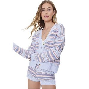 Forever 21 Pointelle Knit Sweater & Shorts Set